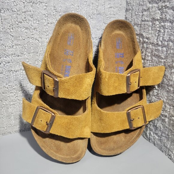 Birkenstock Arizona Unisex Size US L6 M4 Mink Suede Leather Soft Footbed Sandals - Picture 8 of 16